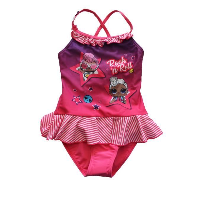 superbe maillot de bain lol surprise rose