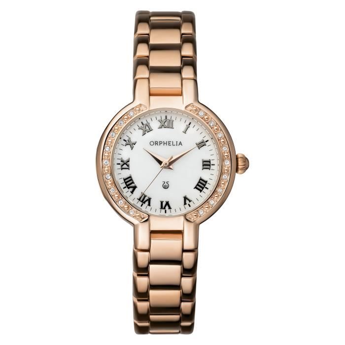 ORPHELIA - Montre Femmes - Quartz - Analogique - Bracelet en Acier inoxydable - Ip-rosé - 153-4706-17
