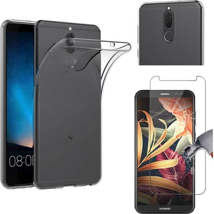 Coque HUAWEI MATE 10 LITE - Silicone Transparent + Verre Trempé Film Protection Ecran [Phonillico®]