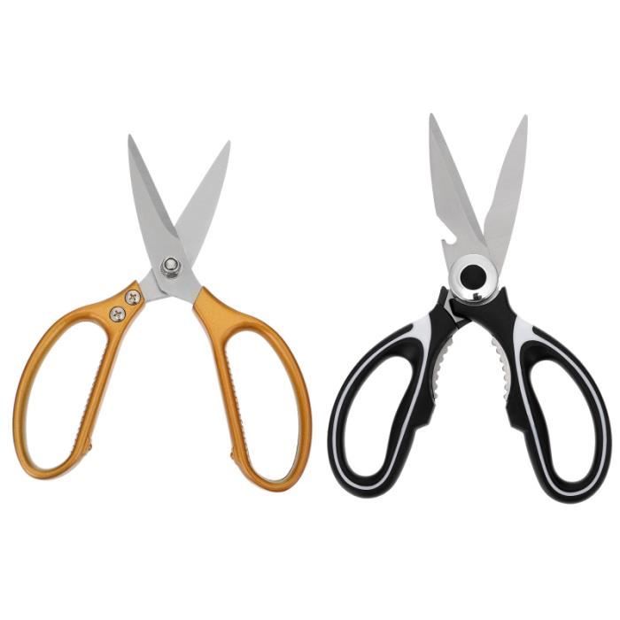 2 pcs en acier inoxydable multifonction STURY CEARS ciseaux de cuisine - ciseaux a herbes decoupe des aliments