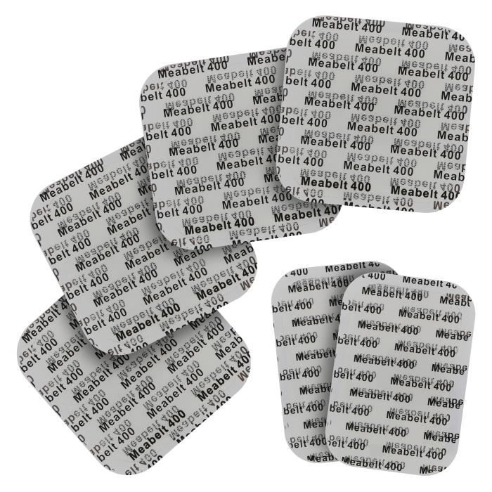 Patchs conducteurs Meabelt 400 Black Edition pour ceinture electrostimulation - 6 patchs pour ceinture abdominale - Kit recharge