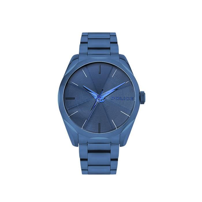 Police - Montre homme - PL.15712JSBL-03M - Bracelet acier bleu - Cadran bleu