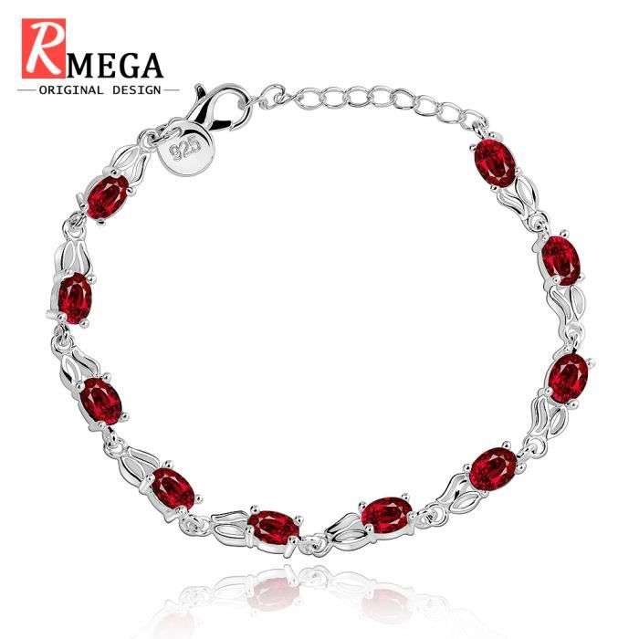 RMEGA® Bracelet Femme Chaîne Bracelet de Charme Zirconium Rond Bijoux