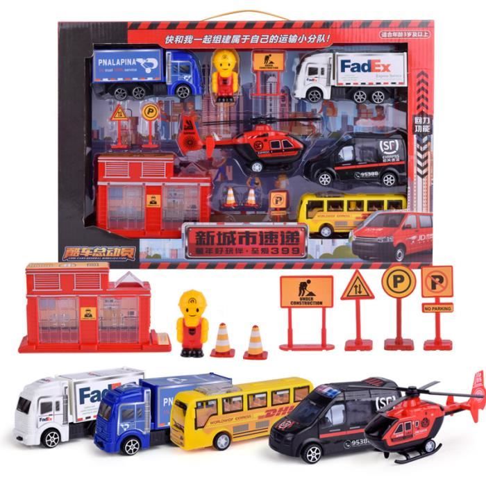 RMEGA Pull Back Toy Car Set pour enfants, New City Express