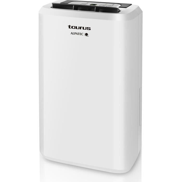 TAURUS Déshumidificateur DH 101 - 10 L par jour - Blanc et noir