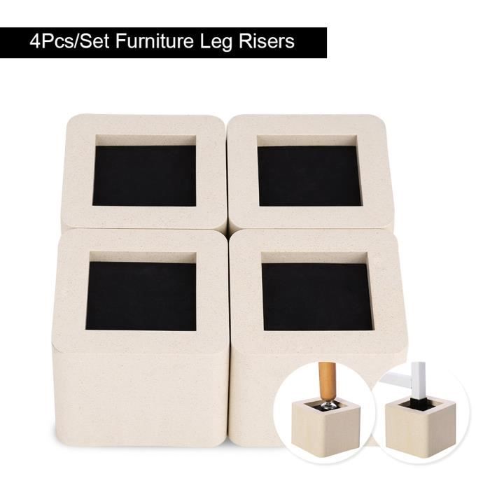 4 pcs Rehausseur Meuble Rehausseur Pieds de lit Meuble HB004 VGEBY®