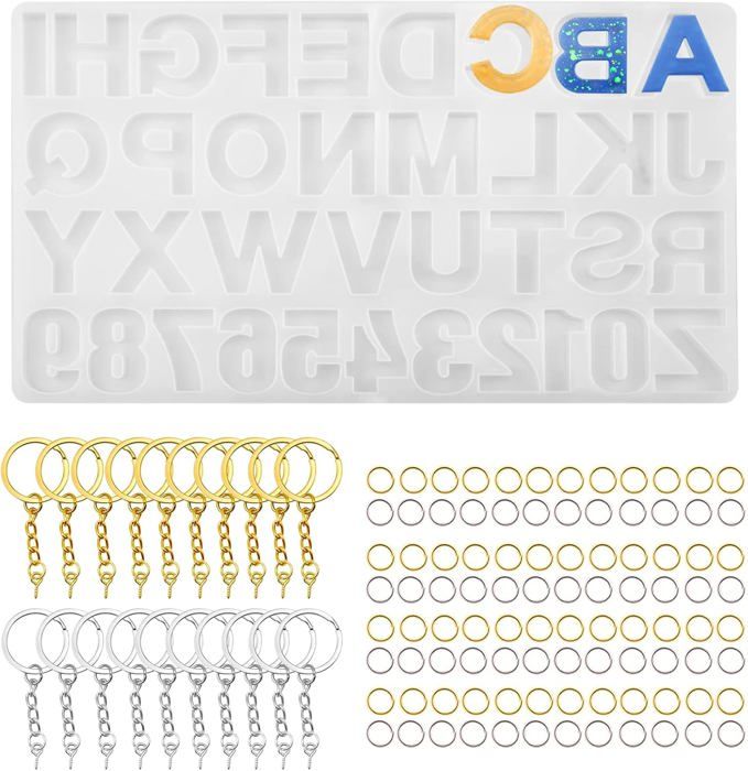 Moule Alphabet 3D Silicone 2.56" - Lettres Majuscules M Pour Résine Epoxy - Neuf