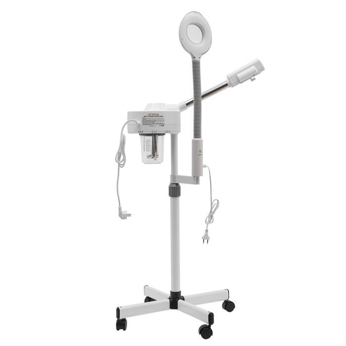 Vaporisateur Facial - 2 en 1 Machine à Vapeur pour Visage avec Lumière LED - Vapozone pour Salon de Beauté Maison - Sauna Facial