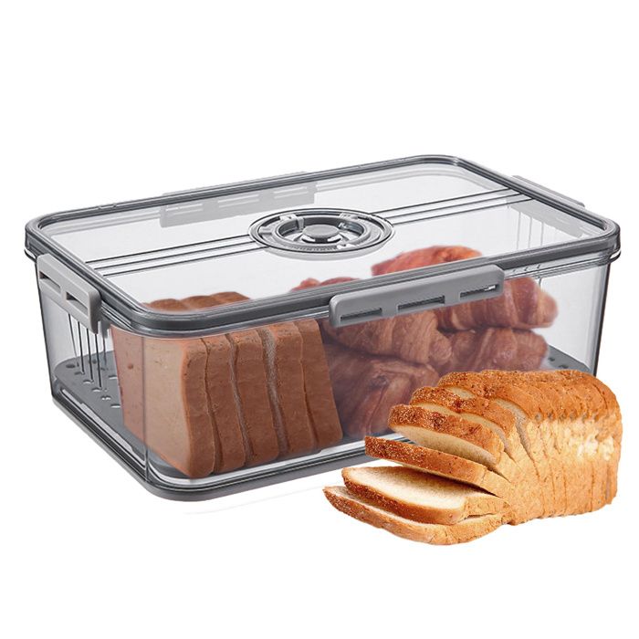 Boîte à pain avec couvercle hermétique – Boîte à pain pour comptoir de cuisine enregistreur de temps pour pain fait maison bagel