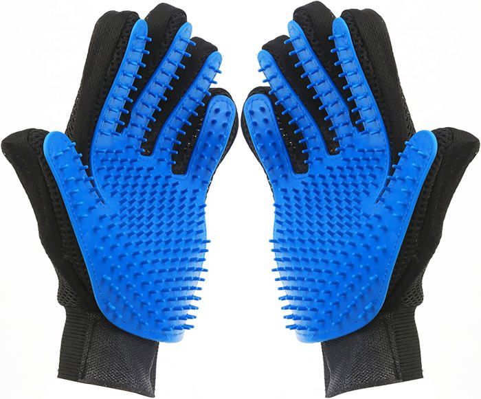 Meilleurs prix pour [Gant de toilettage pour animaux de compagnie amélioré brosse de démêlage douce gant efficace pour éliminer les poils danimaux d