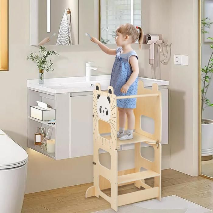 SUPFINE Tour dobservation Montessori Pliable Tour dapprentissage pour Enfants de 1 à 4 Ans 41*38*92cm