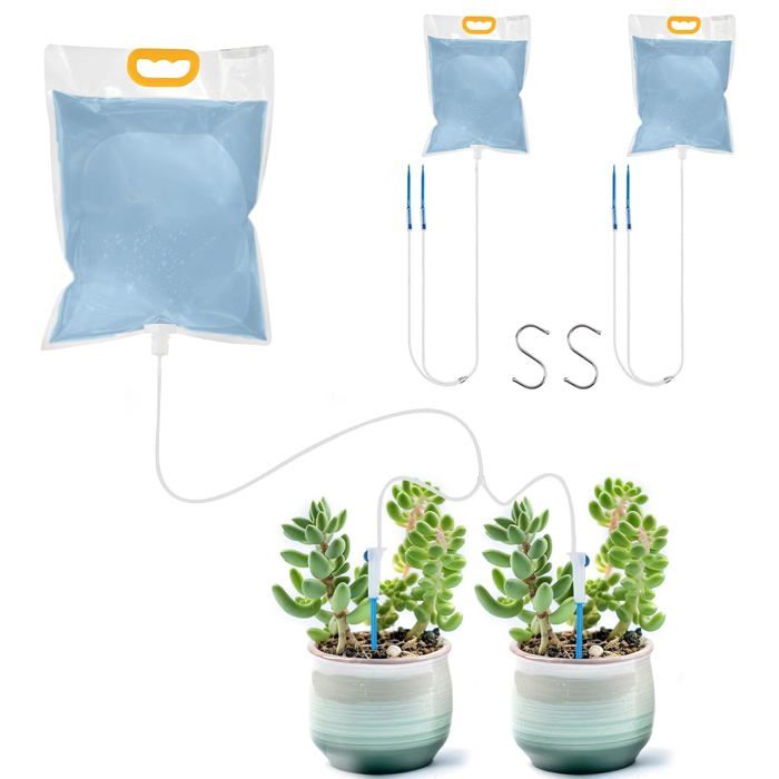 Système D'arrosage Automatique Pour Plantes D'intérieur – 2 Réservoirs De 3,5 L – Goutte-à-goutte Réglable – Vacances