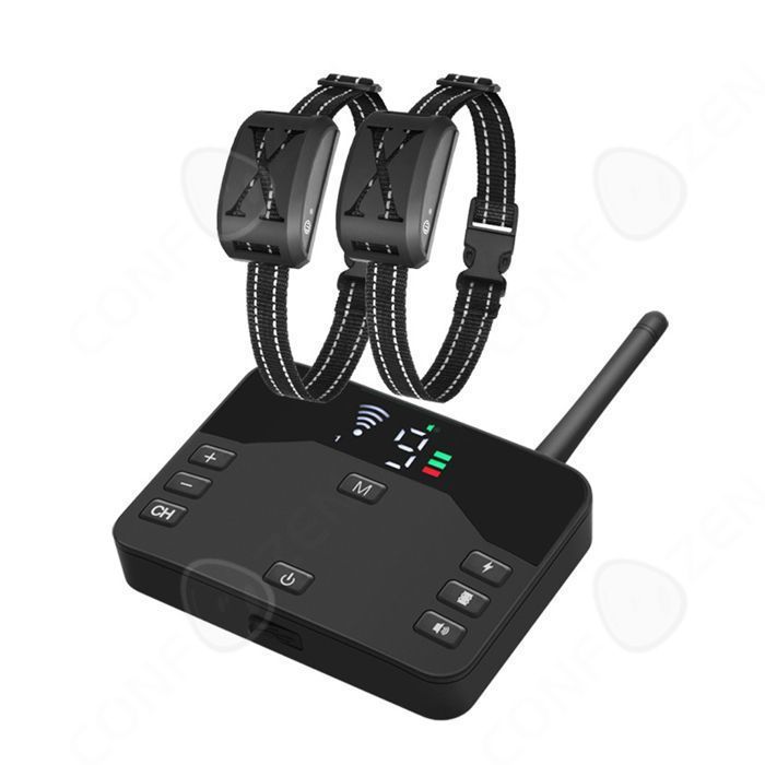 Comparer les prix de Système à distance de clôture pour chien sans fil 1 émetteur 2 récepteurs peut manœuvrer dans un rayon Noir#Un r COLLIER ANTI-FUGUE