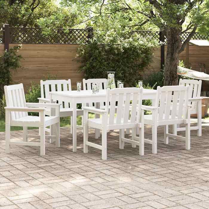 vidaXL Chaises de salle à manger jardin 6 pcs noires 65 5x55 5x88 cm HDPE Chaises de salle à manger jardin 2 pcs noires HDPE - vue 3
