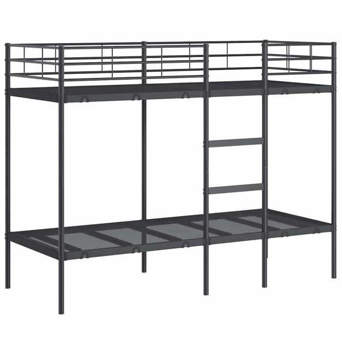 Lit simple Contemporain Lit superposé enfant sans matelas noir 75x190 cm acier - 1 Place SP5169BED94319998
