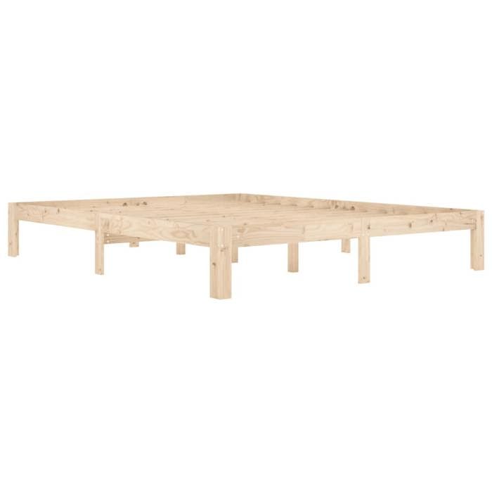 Lit bois - MANGO - Cadre de lit 160x200cm - sans matelas - bois massif de pin LV7586