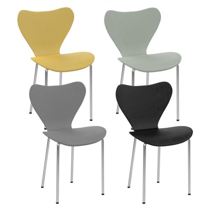 JEOBEST Lot de 4 chaises de salle à manger aux couleurs acidulées en plastique + inoxydable chaises de cuisine Jusquà 120kg