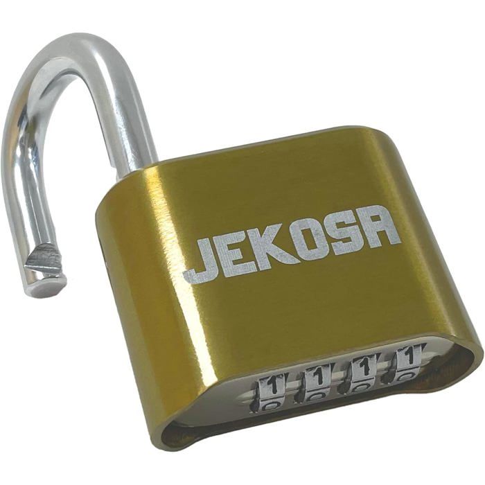 Jekosa® JKB/50 [Weatherpoof] Serrure à combinaison robuste d'extérieur – Serrure avec code à 4 chiffres [sans clé] – Idéal pour portail, abri de jardin, clôture