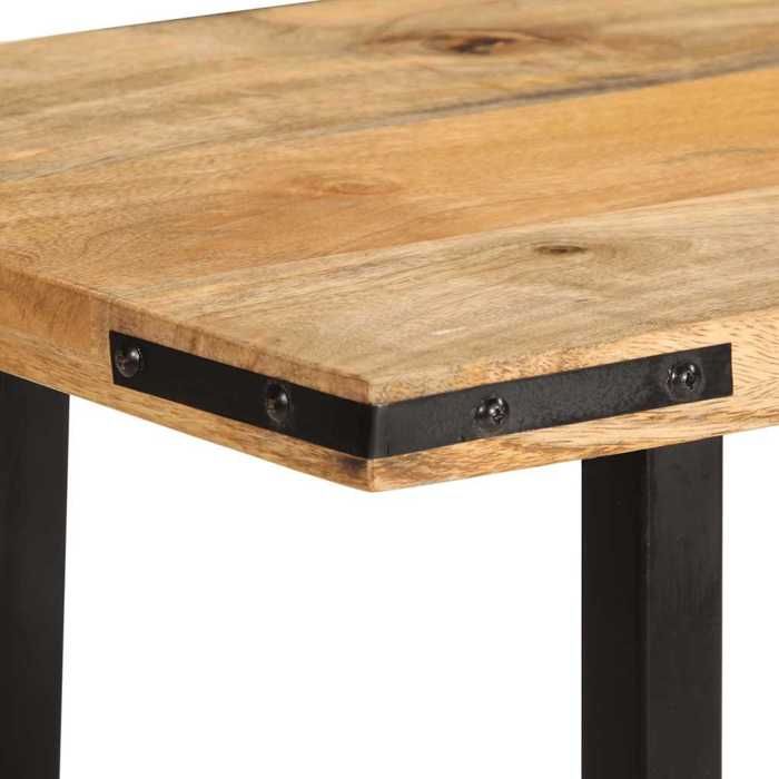 Brun Table console - CLARENCE - Meuble couloir - 140x35x70 cm - bois de manguier massif CC534