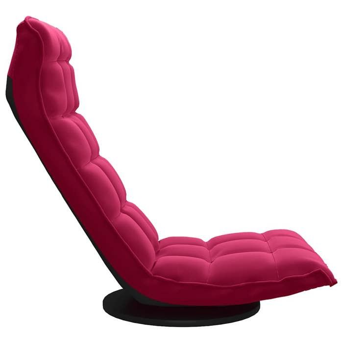 TOP 2026 Chaise pivotante de sol - POUR 1 PERSONNE - Rouge bordeaux Velours - 60x54x34 cm FF143