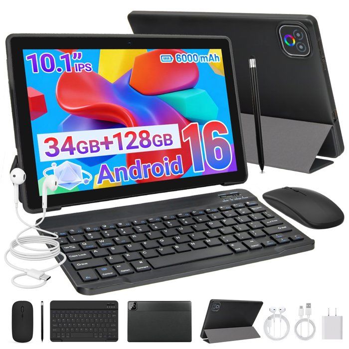Tablette tactile - KOTSREN - 101 Android 16 - 34 Go RAM (6+28) - 128 Go extensible 1 To - Écran HD Widevine L1