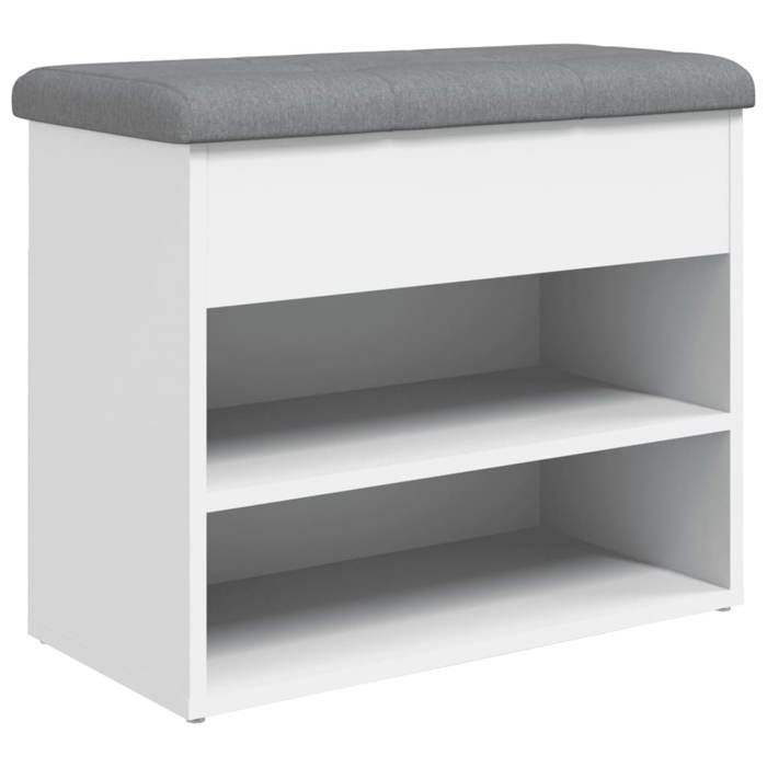 En PromotionBanc à chaussures Elégant - ABOTT@Coffre de rangement - meuble salon - Blanc 62x32x50cm Bois dingénierie HT339912