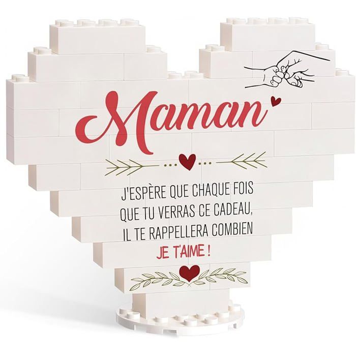 Idee Cadeau Fete des Meres Cadeau pour Maman Plaque Cœur Cadeaus Fete des Meres Original Cadeaux Anniversaire Ma OBJET DECORATIF