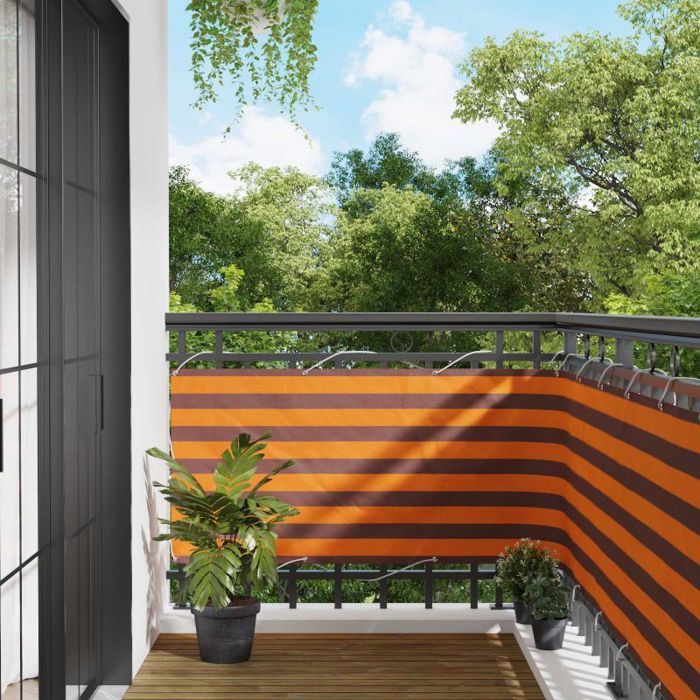 vidaXL Écran de balcon Jaune et 75 x 200 cm - vue 6