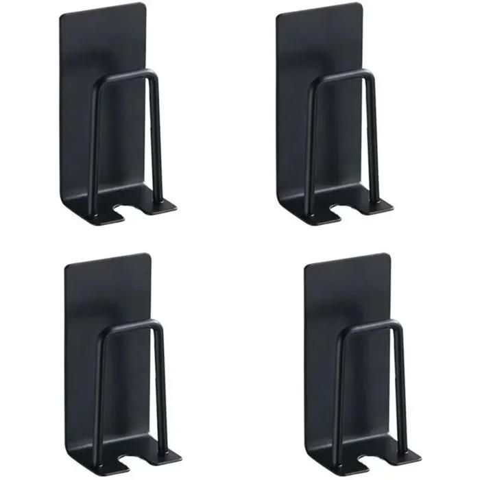 Lot de 4 Porte-brosse à dents en acier inoxydable mural argenté adapté aux tasses mugs brosses à dents autocollant aucun per