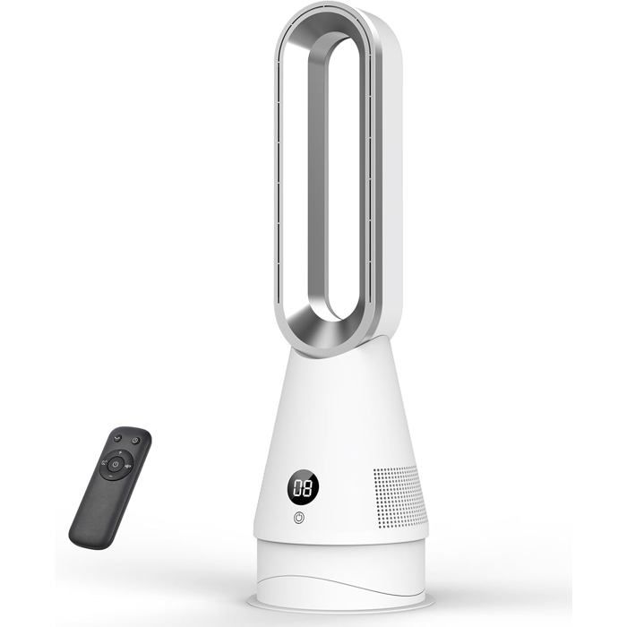 1 Ventilateur Sans Pale 8 Vitesses Oscillation 90° Minuterie 9H