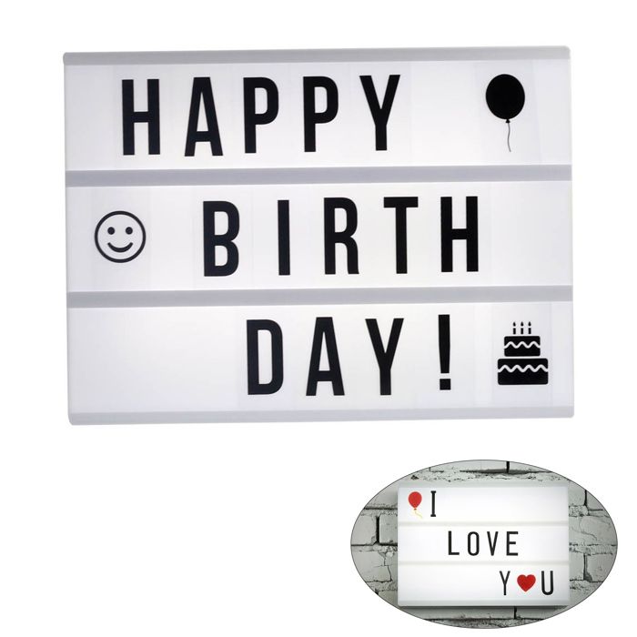 Tempsa a4 - Aueq - led cinéma lampe boite cinématique lettres décor mariage noël Personnalisé Décoration Intérieur Anniversaire