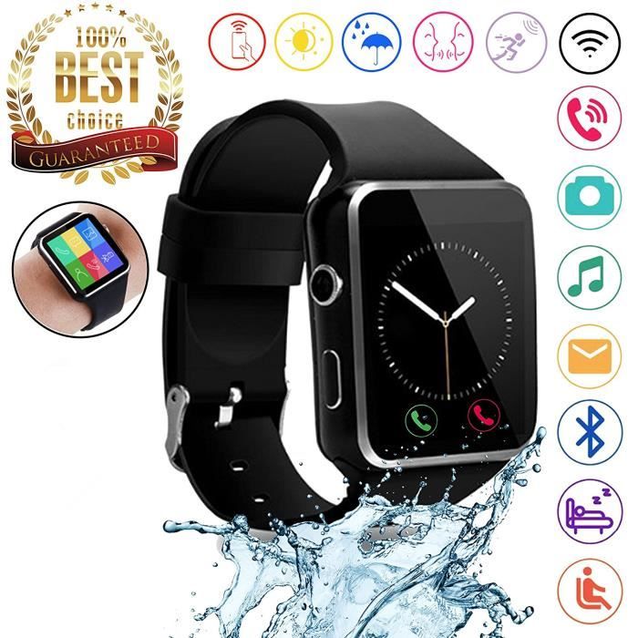 Montre Connectée Bluetooth Smartwatch Meilleur Montre Intelligente Sport pas  cher etanche pour Android pour Femme Homme Enfant - Cdiscount Téléphonie