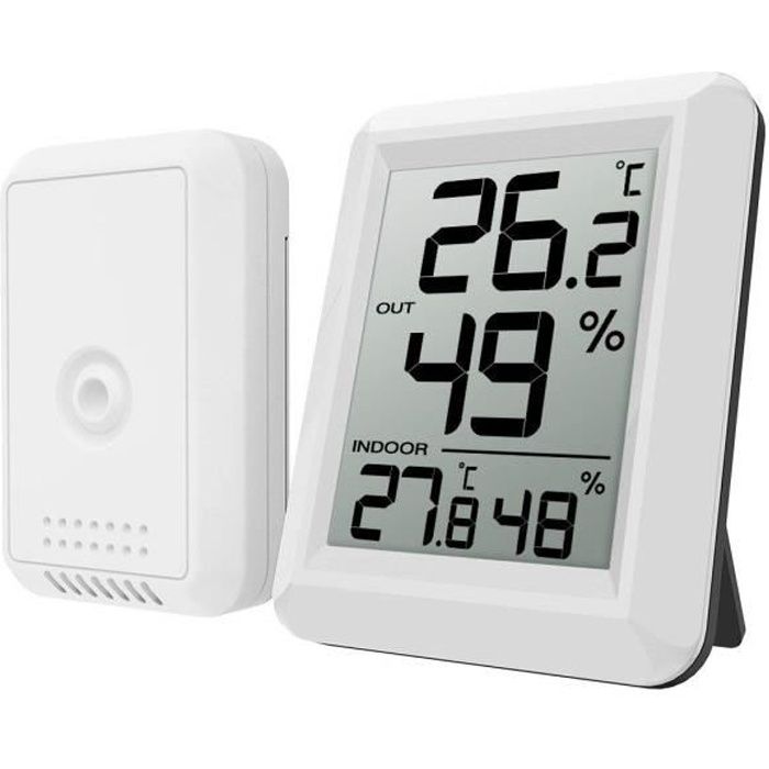 Thermomètre intérieur avec sonde extérieur digital Hygromètre Station météo