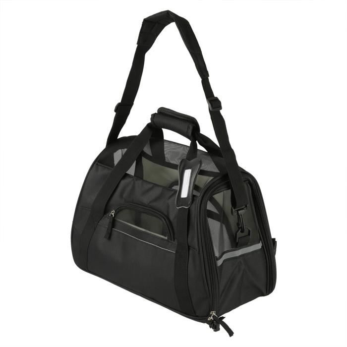 Sac de Transport pour Chat Chien Sac Portable Respirant Transporteur pour Voyage en Voiture 