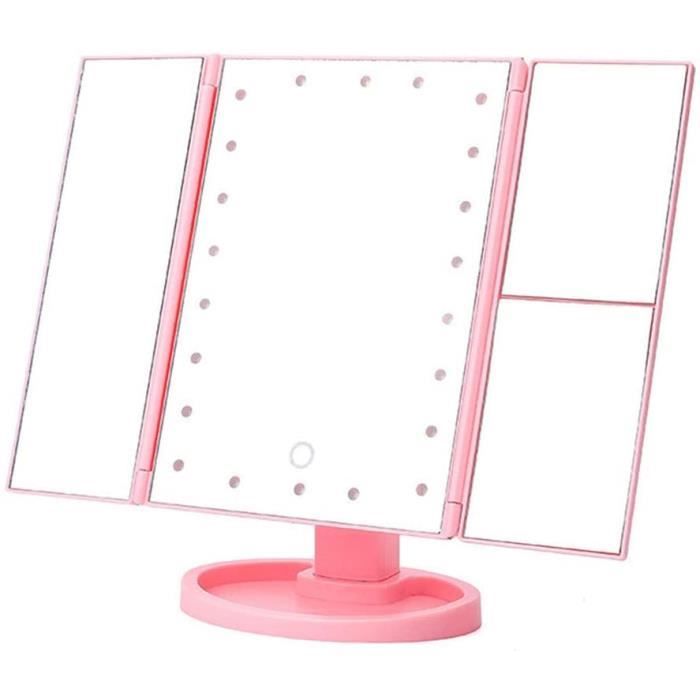 Miroir de Maquillage pour Soleil de Voiture avec Lumières et Miroir de Maquillage pour Soleil de Voiture avec Lumières et