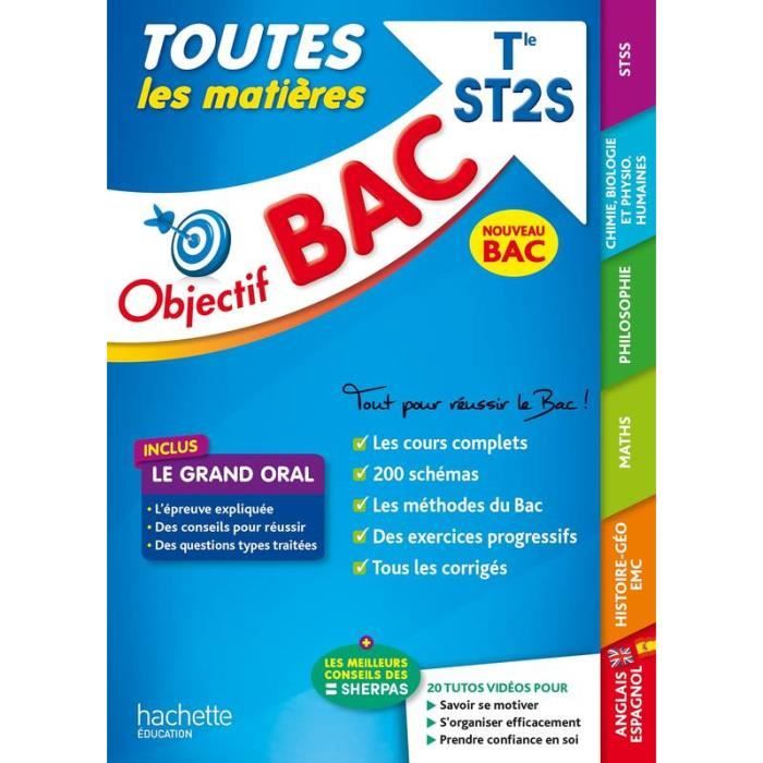 Bac Object Objectif BAC 2024 - Term ST2S Toutes les matières - Cdiscount Librairie
