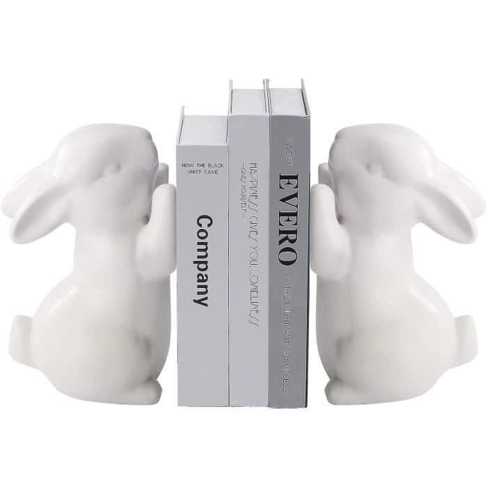 serre livres en céramique Vercéram en forme de chiots Beige/Noir Animal