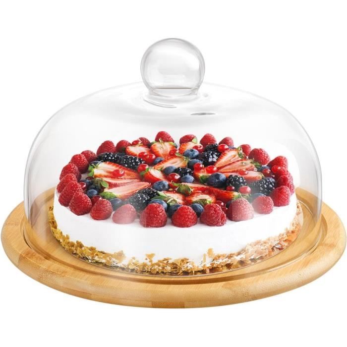 Présentoir à Cupcakes Rond En Bois à 3 étages Avec Poignée En