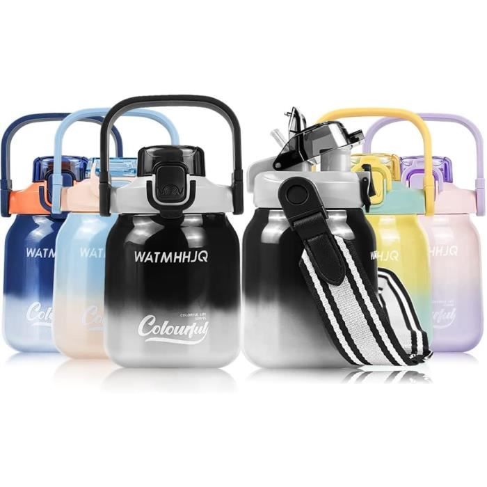 Gourde Isotherme Homealexa 680ml - Acier Inoxydable 316, Double Ouverture (paille Et Bec), étanche, Maintien Chaud 12h/froid 24h - 5