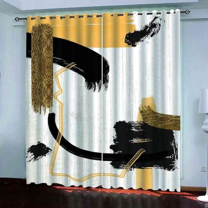 Rideau Occultant Thermique 132x158 Cm - 100% Polyester - Bloque 99% De La Lumière - Œillets 4cm - Blanc