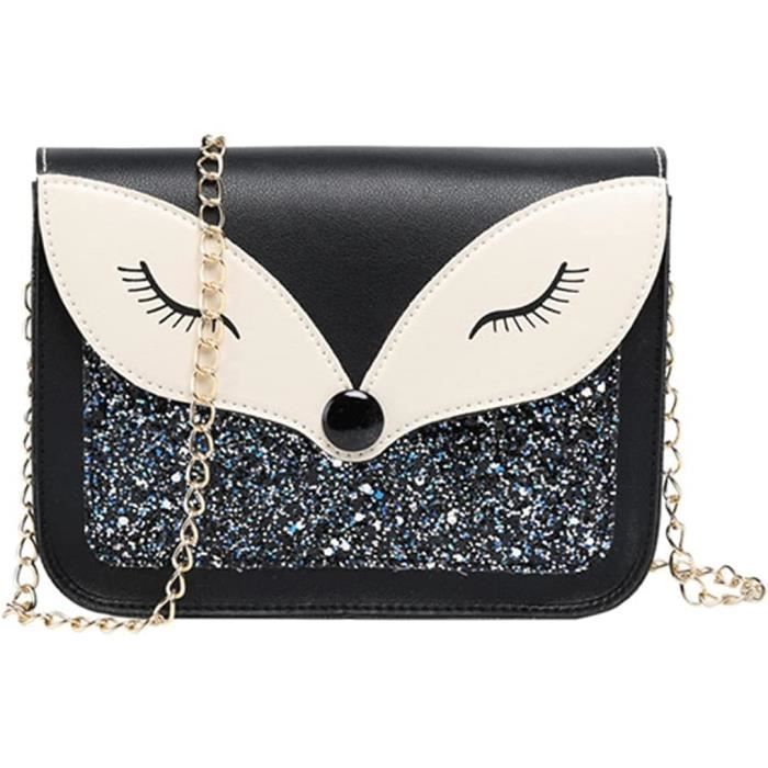 Adorable Sac à Bandoulière Motif Mouton Pour Petites Filles - Sac Bandoulière Cœur Doré, Porte-Monnaie Idéal