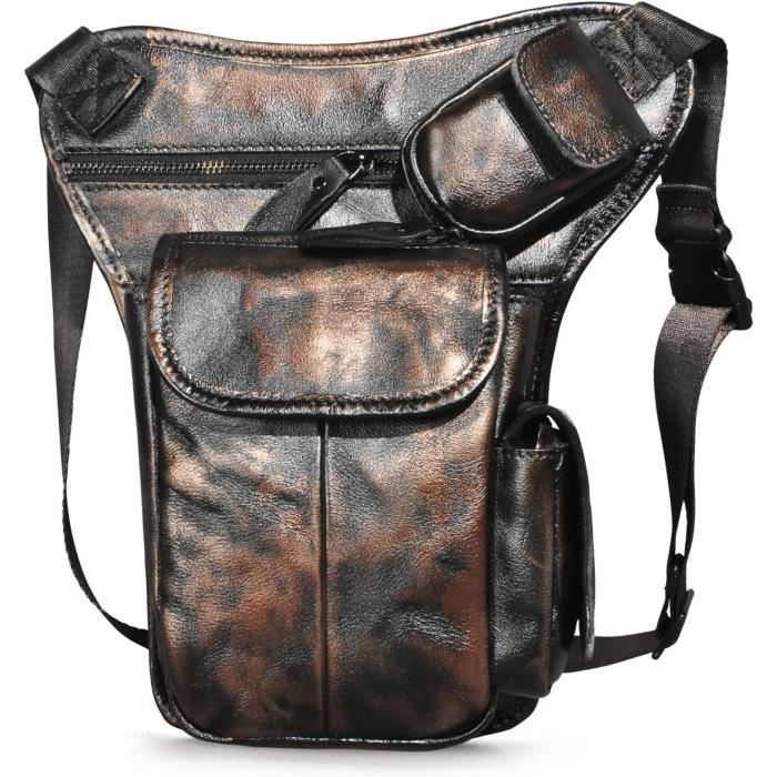 Fait à la Main Sacoches de Selle Cycle Moto Pochette Cuir