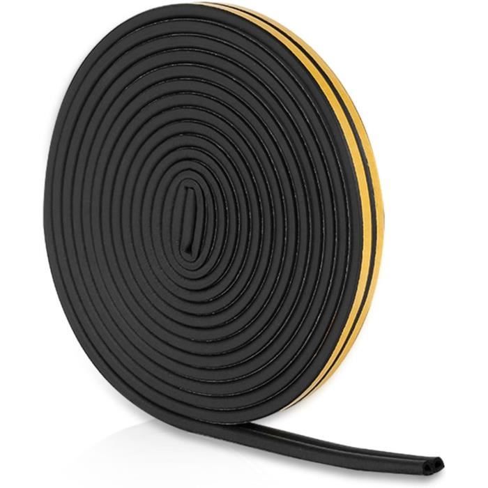 AIMOONSA Joint De Porte Profil En E, Autocollante Joint D'Étanchéité Porte, Joint Fenetre Isolation Avec Forte Adhérence, Isoler Du Bruit, Anti-collision Et Anti-intempéries, (Brun 10M