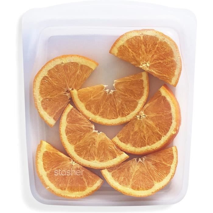 Lot de 4 sacs de rangement réutilisables en silicone auto