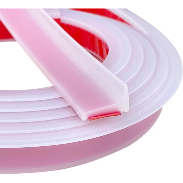 Joint Douche Silicone 200 Cm - Barre Seuil Anti-éclaboussures - Salle De Bain Cuisine (Noir)