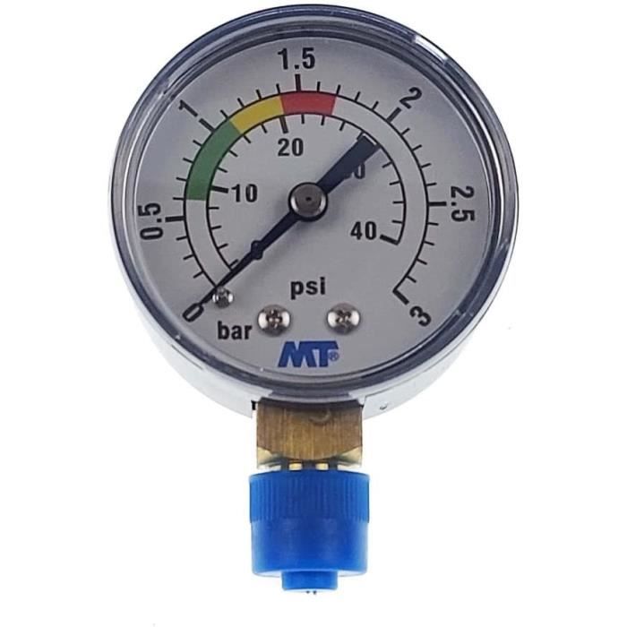 Manomètre De Rechange Pour Filtre à Sable Intex 11224 - Compatible Pompes 35,6 Cm Et 40,6 Cm, Acier Inoxydable - 5