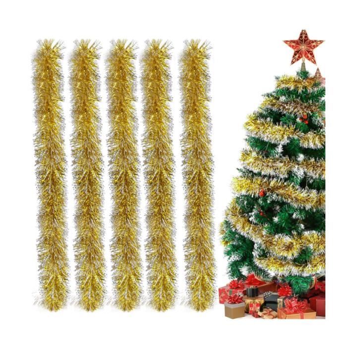 Lot De Décorations De Noël Vintage - Guirlande Et Cimier - Occasion Avec Marques D'usure - Pour Sapin Ou Décoration Murale