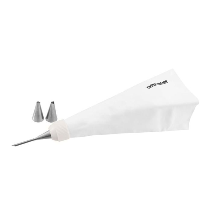FM Professional Poche à douille professionnelle - Réemployable - 3 douilles inox - 28 cm
