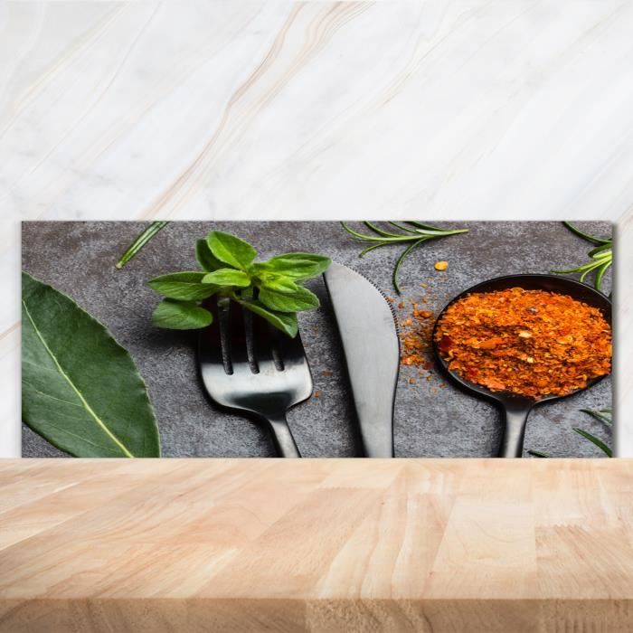 Tulup Panneau de verre Protection de cuisine Panneau Verre trempé en