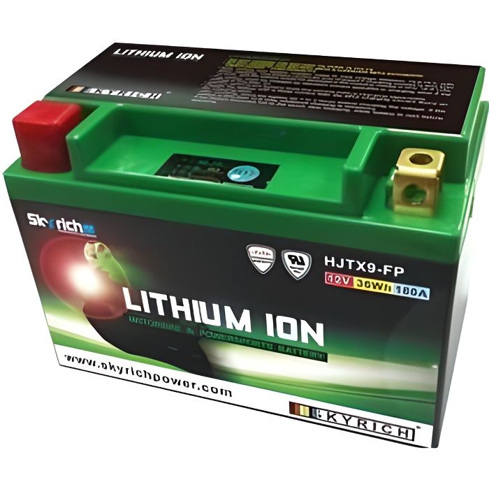 Batterie Lithium Skyrich pour moto Kawasaki 800 Z 2013 à 2014 YTX9-BS / HJTX9-FP / 12V 3Ah